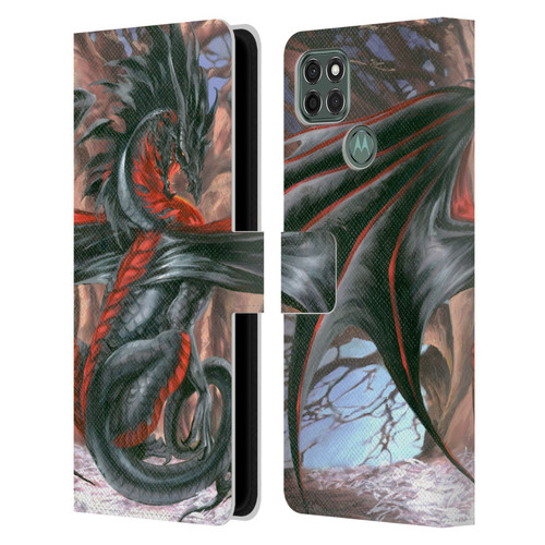 Ruth Thompson Dragons Malice Leather Book Wallet Case Cover For Motorola Moto G9 Power