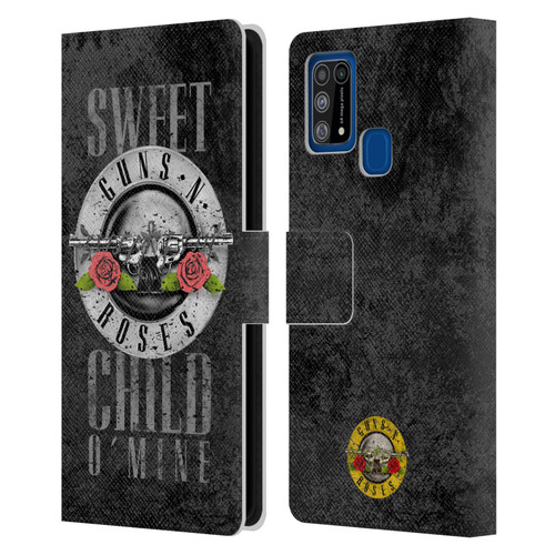 Guns N' Roses Vintage Sweet Child O' Mine Leather Book Wallet Case Cover For Samsung Galaxy M31 (2020)