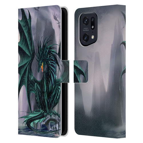 Ruth Thompson Dragons Jade Leather Book Wallet Case Cover For OPPO Find X5 Pro
