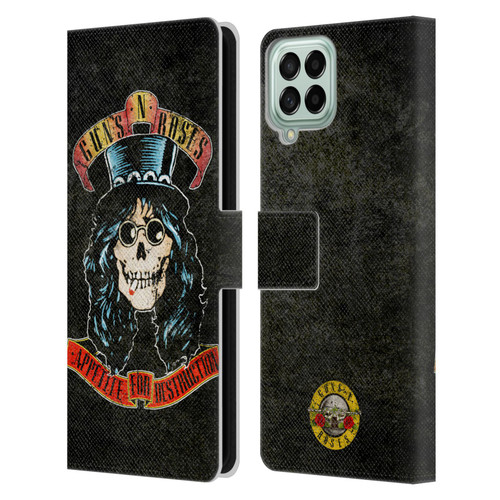 Guns N' Roses Vintage Slash Leather Book Wallet Case Cover For Samsung Galaxy M33 (2022)