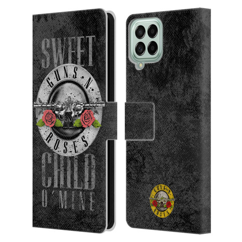 Guns N' Roses Vintage Sweet Child O' Mine Leather Book Wallet Case Cover For Samsung Galaxy M33 (2022)