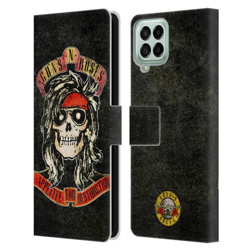 Guns N' Roses Vintage McKagan Leather Book Wallet Case Cover For Samsung Galaxy M53 (2022)