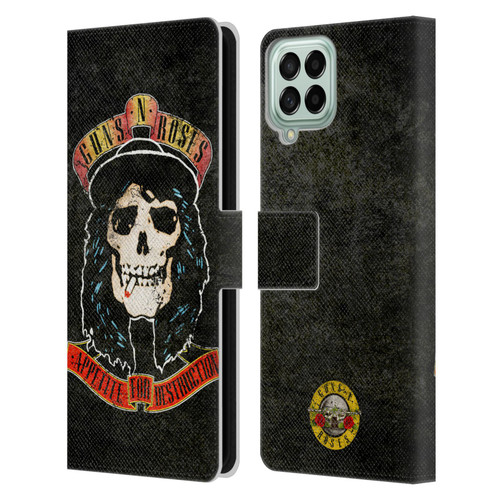 Guns N' Roses Vintage Stradlin Leather Book Wallet Case Cover For Samsung Galaxy M53 (2022)