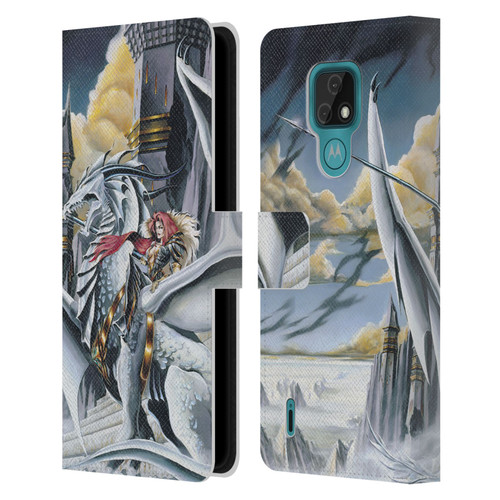 Ruth Thompson Dragons 2 Warring Tribes Leather Book Wallet Case Cover For Motorola Moto E7