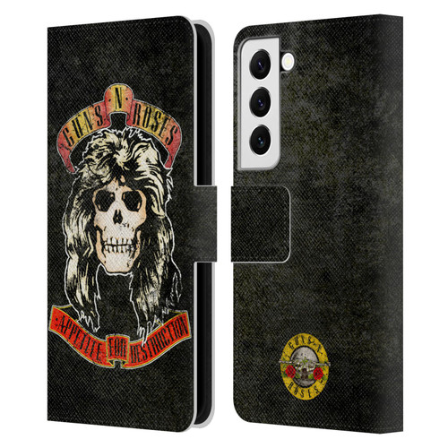 Guns N' Roses Vintage Adler Leather Book Wallet Case Cover For Samsung Galaxy S22 5G