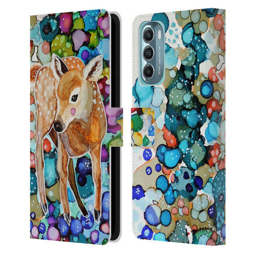 Sylvie Demers Nature Deer Leather Book Wallet Case Cover For Motorola Moto G Stylus 5G (2022)