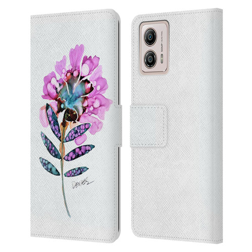 Sylvie Demers Nature Fleur Leather Book Wallet Case Cover For Motorola Moto G53 5G