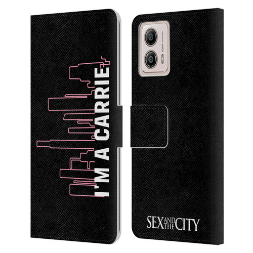 Sex and The City: Television Series Characters Carrie Leather Book Wallet Case Cover For Motorola Moto G53 5G
