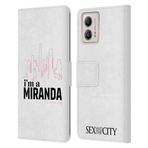 Sex and The City: Television Series Characters I'm A Miranda Leather Book Wallet Case Cover For Motorola Moto G53 5G