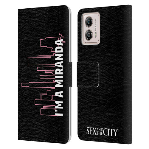 Sex and The City: Television Series Characters Miranda Leather Book Wallet Case Cover For Motorola Moto G53 5G