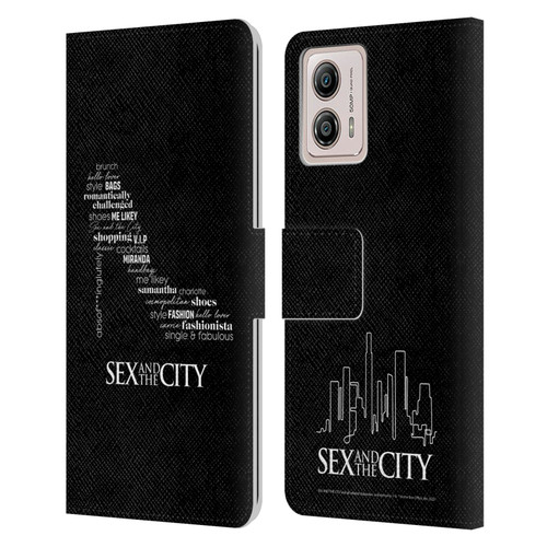 Sex and The City: Television Series Graphics Shoe Leather Book Wallet Case Cover For Motorola Moto G53 5G