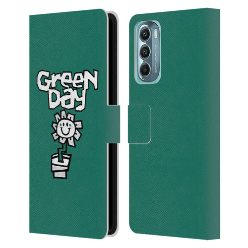 Green Day Graphics Flower Leather Book Wallet Case Cover For Motorola Moto G Stylus 5G (2022)