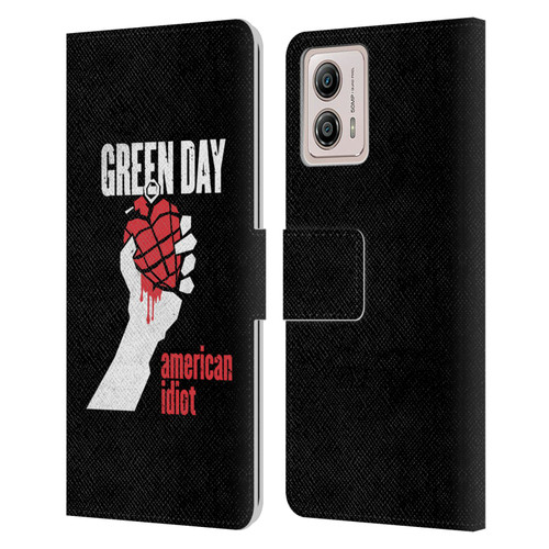 Green Day Graphics American Idiot Leather Book Wallet Case Cover For Motorola Moto G53 5G