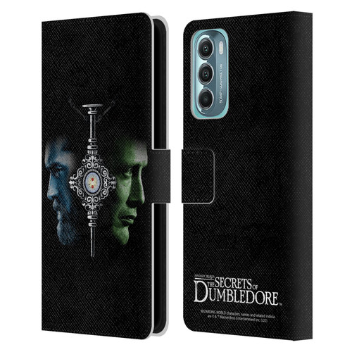 Fantastic Beasts: Secrets of Dumbledore Graphic Core Dumbledore And Grindelwald Leather Book Wallet Case Cover For Motorola Moto G Stylus 5G (2022)