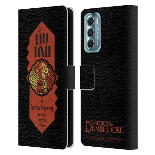 Fantastic Beasts: Secrets of Dumbledore Graphics Liu Tao Leather Book Wallet Case Cover For Motorola Moto G Stylus 5G (2022)