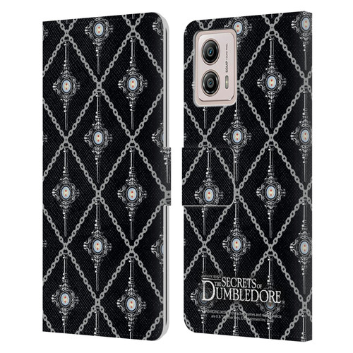 Fantastic Beasts: Secrets of Dumbledore Graphics Blood Troth Pattern Leather Book Wallet Case Cover For Motorola Moto G53 5G