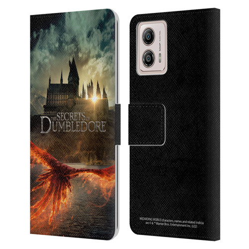 Fantastic Beasts: Secrets of Dumbledore Key Art Poster Leather Book Wallet Case Cover For Motorola Moto G53 5G