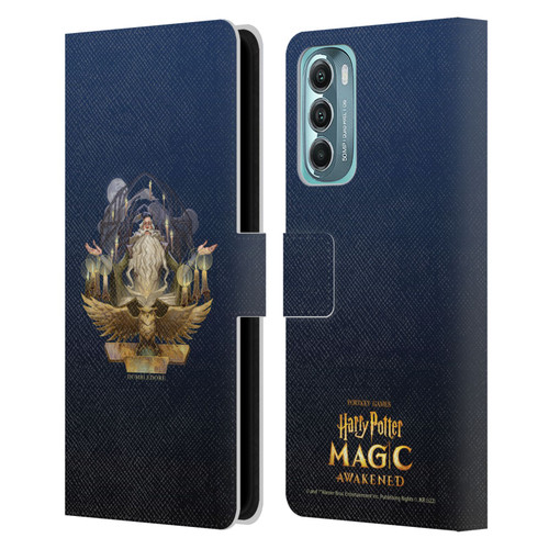 Harry Potter: Magic Awakened Characters Dumbledore Leather Book Wallet Case Cover For Motorola Moto G Stylus 5G (2022)