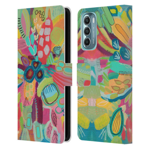 Suzanne Allard Floral Art Dancing In The Garden Leather Book Wallet Case Cover For Motorola Moto G Stylus 5G (2022)