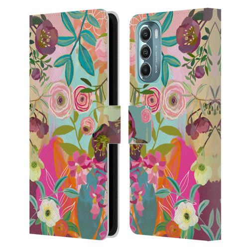 Suzanne Allard Floral Art Chase A Dream Leather Book Wallet Case Cover For Motorola Moto G Stylus 5G (2022)