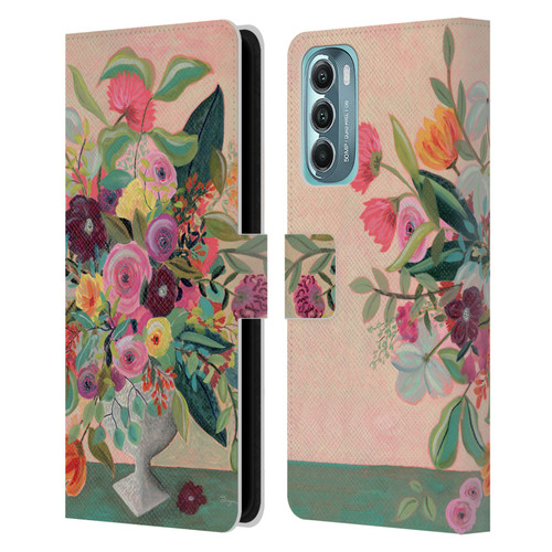 Suzanne Allard Floral Art Floral Centerpiece Leather Book Wallet Case Cover For Motorola Moto G Stylus 5G (2022)