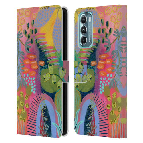 Suzanne Allard Floral Art Seed Pod Leather Book Wallet Case Cover For Motorola Moto G Stylus 5G (2022)