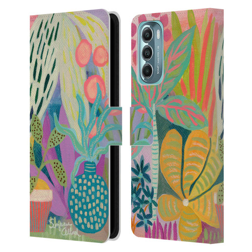 Suzanne Allard Floral Art Palm Heaven Leather Book Wallet Case Cover For Motorola Moto G Stylus 5G (2022)