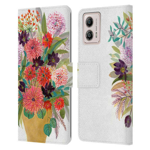 Suzanne Allard Floral Art Celebration Leather Book Wallet Case Cover For Motorola Moto G53 5G