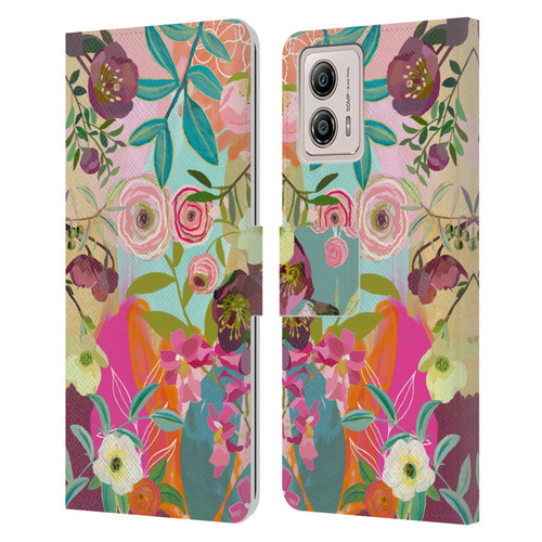 Suzanne Allard Floral Art Chase A Dream Leather Book Wallet Case Cover For Motorola Moto G53 5G