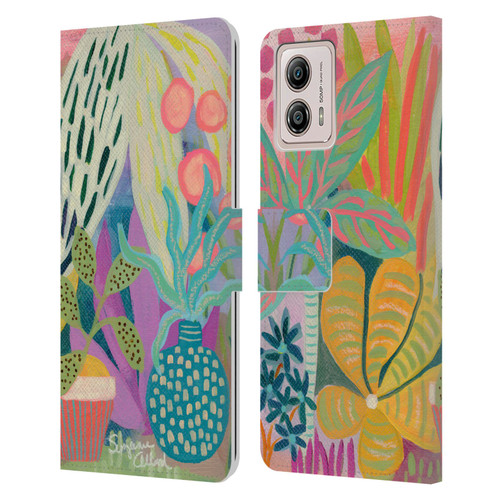 Suzanne Allard Floral Art Palm Heaven Leather Book Wallet Case Cover For Motorola Moto G53 5G