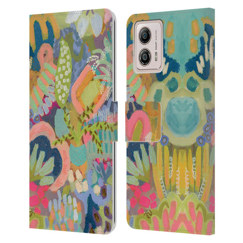 Suzanne Allard Floral Art Summer Fiesta Leather Book Wallet Case Cover For Motorola Moto G53 5G