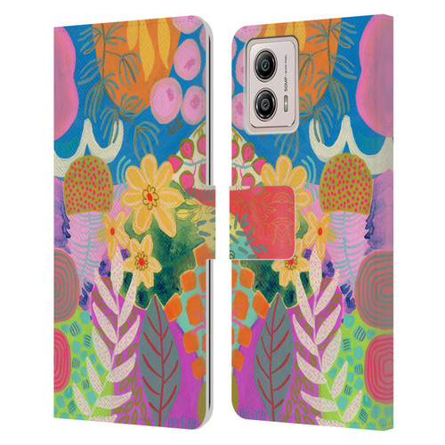 Suzanne Allard Floral Art Yellow Daisies Leather Book Wallet Case Cover For Motorola Moto G53 5G