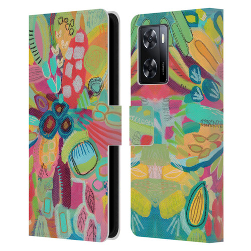 Suzanne Allard Floral Art Dancing In The Garden Leather Book Wallet Case Cover For OPPO A57s