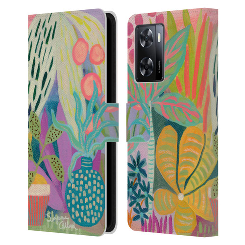 Suzanne Allard Floral Art Palm Heaven Leather Book Wallet Case Cover For OPPO A57s