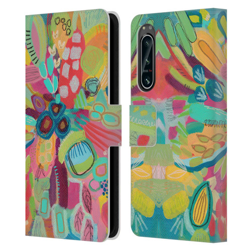 Suzanne Allard Floral Art Dancing In The Garden Leather Book Wallet Case Cover For Sony Xperia 5 IV