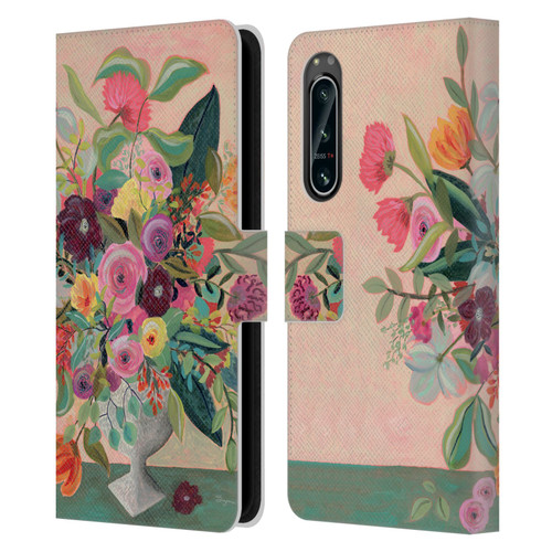 Suzanne Allard Floral Art Floral Centerpiece Leather Book Wallet Case Cover For Sony Xperia 5 IV