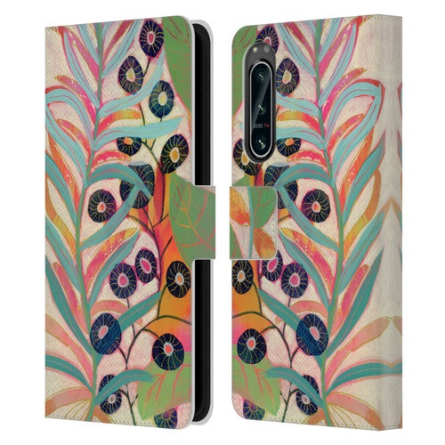 Suzanne Allard Floral Art Joyful Garden Flower Leather Book Wallet Case Cover For Sony Xperia 5 IV