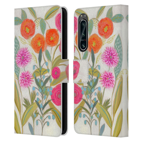 Suzanne Allard Floral Art Joyful Garden Plants Leather Book Wallet Case Cover For Sony Xperia 5 IV