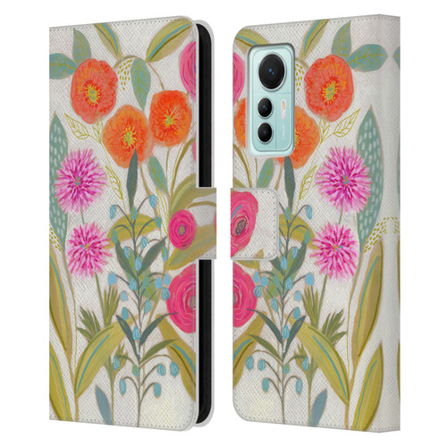 Suzanne Allard Floral Art Joyful Garden Plants Leather Book Wallet Case Cover For Xiaomi 12 Lite