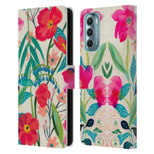 Suzanne Allard Floral Graphics Garden Party Leather Book Wallet Case Cover For Motorola Moto G Stylus 5G (2022)