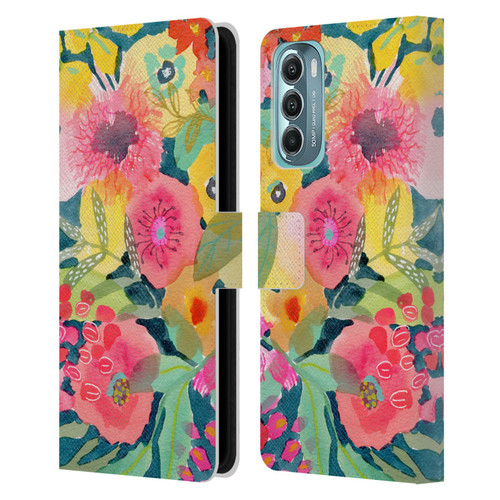 Suzanne Allard Floral Graphics Delightful Leather Book Wallet Case Cover For Motorola Moto G Stylus 5G (2022)