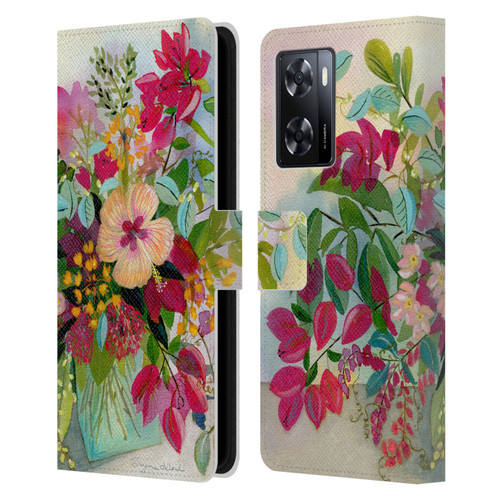 Suzanne Allard Floral Graphics Flamands Leather Book Wallet Case Cover For OPPO A57s