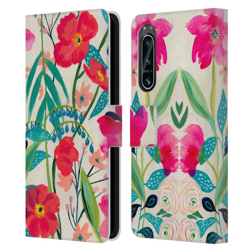 Suzanne Allard Floral Graphics Garden Party Leather Book Wallet Case Cover For Sony Xperia 5 IV