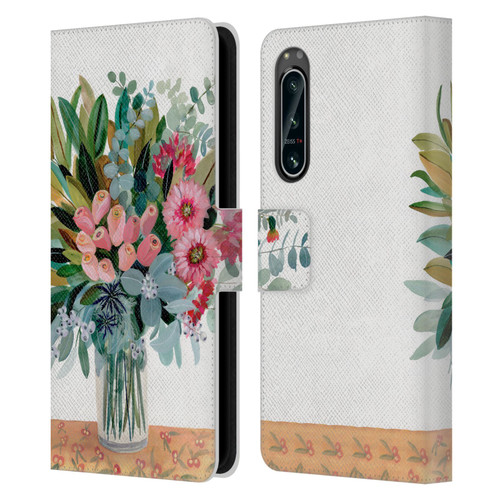 Suzanne Allard Floral Graphics Magnolia Surrender Leather Book Wallet Case Cover For Sony Xperia 5 IV