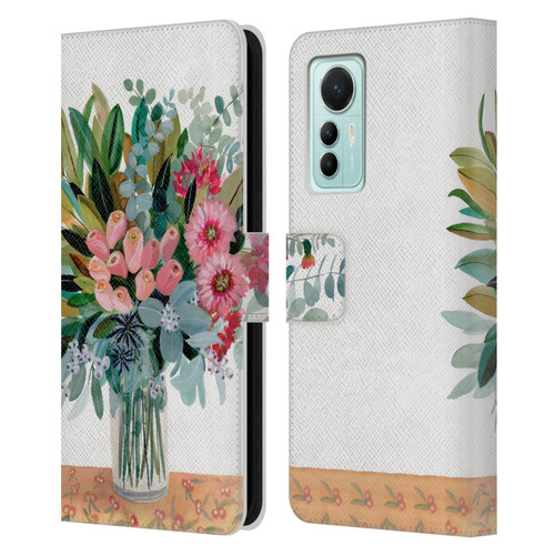 Suzanne Allard Floral Graphics Magnolia Surrender Leather Book Wallet Case Cover For Xiaomi 12 Lite