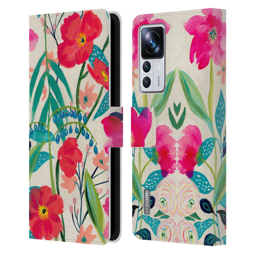 Suzanne Allard Floral Graphics Garden Party Leather Book Wallet Case Cover For Xiaomi 12T Pro