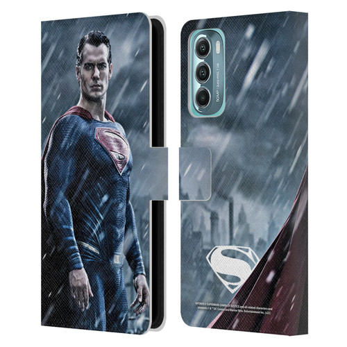 Batman V Superman: Dawn of Justice Graphics Superman Leather Book Wallet Case Cover For Motorola Moto G Stylus 5G (2022)