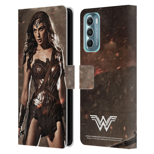 Batman V Superman: Dawn of Justice Graphics Wonder Woman Leather Book Wallet Case Cover For Motorola Moto G Stylus 5G (2022)