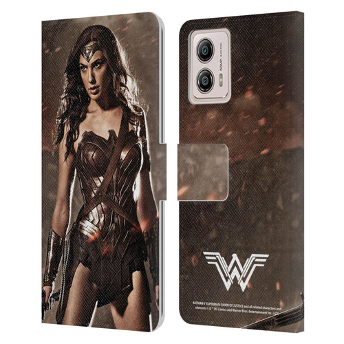 Batman V Superman: Dawn of Justice Graphics Wonder Woman Leather Book Wallet Case Cover For Motorola Moto G53 5G