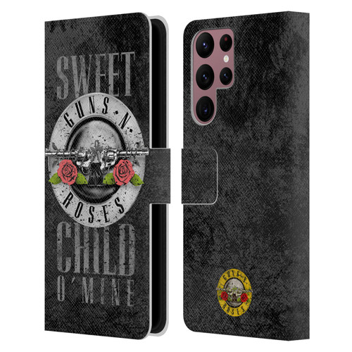 Guns N' Roses Vintage Sweet Child O' Mine Leather Book Wallet Case Cover For Samsung Galaxy S22 Ultra 5G